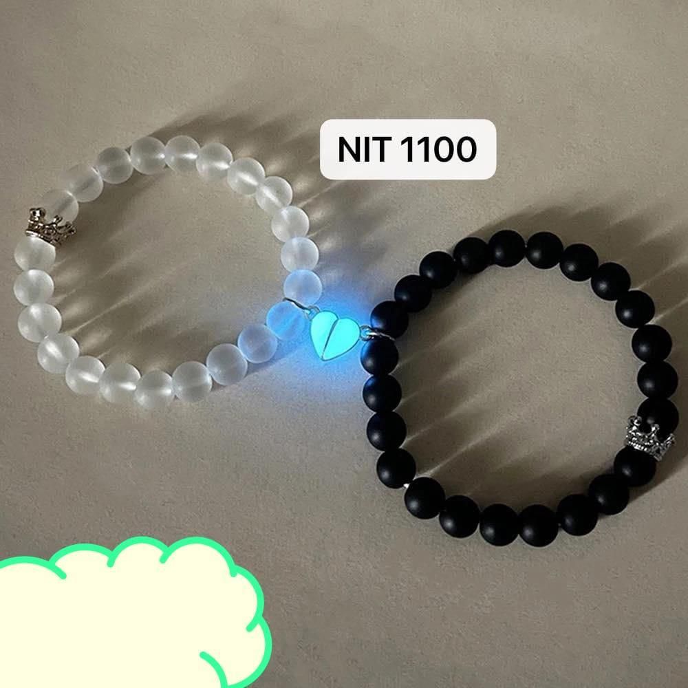 2pcs glow in the dark lover bracelets with a pair of bracelets